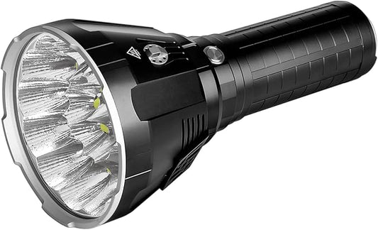 IMALENT MS18 Powerful Bright Flashlight 100,000 Lumens,Rechargeable Flashlights Use 18pcs Cree XHP70.2 LEDs, High Lumens Flashlight with OLED Display, LED Flashlight for Emergency