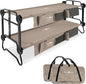 Disc-O-Bed Large Outdoor Convertible 2 Person Bench and Double Camping Cot Portable Bed Bunk System for Adults