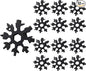 12PCS 19-in-1 Snowflake Multitool, Portable Stainless Steel Wrench,Bottle Opener/Flat Phillips Screwdriver Kit/Wrench for Outdoor Camping,Travelling for Christmas Gift(Black)