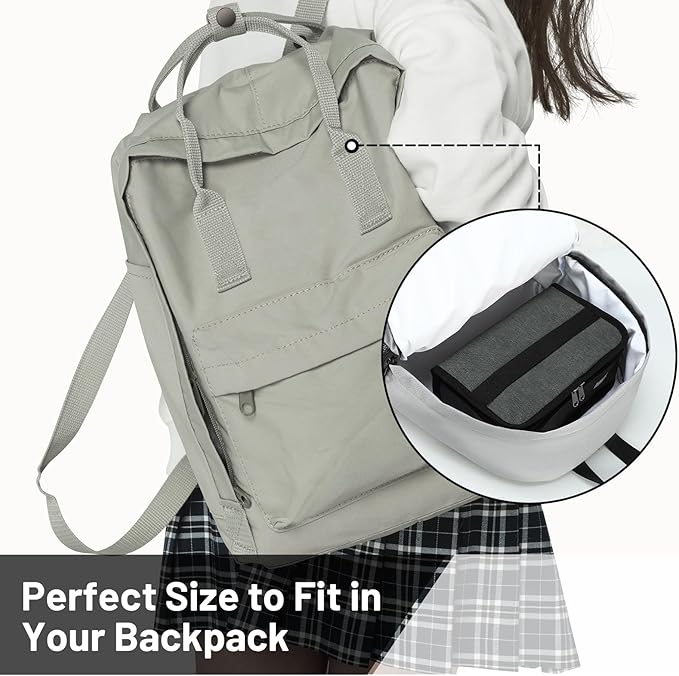 MIER Portable Thermal Insulated Cooler Bag Mini Lunch Bag for Kids, Grey