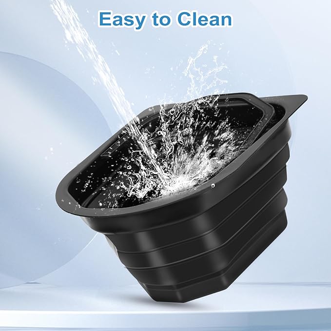 Portable Camping Toilet, Folding Toilet for Adults with Lid and Retractable Toilet Paper Holder, Waterproof Porta Potty with Carry Bag and Disposible Liners for Camping, Hiking, RV Travel, Road Trips