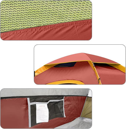 UNP Camping Tent 2/3/4/6 Person Dome Tent, Easy to Set Up for Camping, Lightweight Camping Tent, Portable Camping Tent for Outdoor and Backpacking Beaches