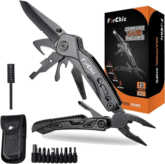 15 in 1 Multitool Pliers, Father's Day Gifts for Him, Christmas Birthday Gifts for Men, Dad Gifts from Daughter Son, Mens Gifts for Dad, Husband, Boyfriend, Grandpa