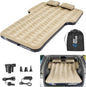 JOYTUTUS SUV Air Mattress Camping Bed,3.0 Thickened Flocking Car Camping Inflatable Mattress,Anti-Leakage,with 2 Pillows & Electric Pump Universal Car Bed for SUV Trunk and Rear Seat