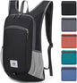 15L Lightweight Hiking Backpack Foldable Small Travel Backpack Packable Camping Backpack for Women Men (Black)