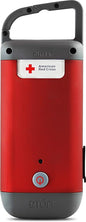 Eton American Red Cross Crank-Powered Clipray Clip-On Flashlight & Smartphone Charger, Hand Crank, Cherry Red, Commitment to Preparedness