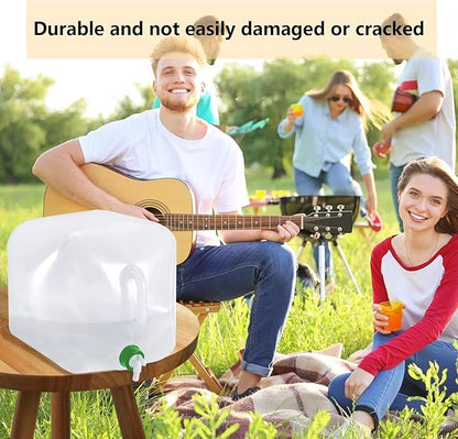 1Pcs 10L Portable Car Outdoor Water Bag with Handle Foldable Lightweight Water Container for Camping and Hiking