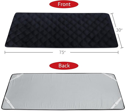 Quilted Foam Mattress Topper Pad, Non-Slip Super Soft Comfortable 75"x30", Cool Sleeping Pad for Camp Cot/RV Bunk/Narrow Twin Beds