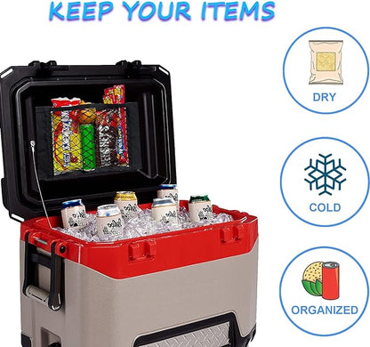 2 Pack Cooler Storage Nets for Dry Storage and Organization Cooler Organizer Camping Cooler Accessories Durable and Resilient