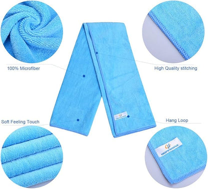 Gyms Towels for Men & Women Microfiber Exercise Fitness Home Absorbent Sweat Yoga Towels Sports Towels Soft Fast Drying 16inch x32inch 3-pack