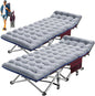 ABORON 2PK Folding Camping Cot for Adults, Double Layer 1200D, 500lb Capacity, Heavy Duty Guest Cot with Mat & Carrying Bag for Indoor & Outdoor Use