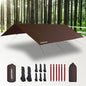 Waterproof Camping Tarp - 10X13ft Hammock Rain Fly, Ultralight & Portable & UV Protection Backpacking Tarp, Multifunctional for Outdoor Adventure, Hiking, Tent, Hammock