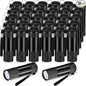 VIHOSE 32 Pcs Mini Flashlights Bulk, Bright Aluminum Handheld Flash Light with Lanyard, Small LED Flashlights for Kids Night Reading Emergency Hurricane Camping Hiking Party Favors(Black)