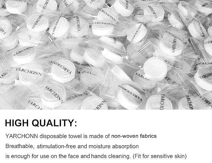 200pcs Compressed Face Towel Coin Size, Hand Towels Portable Compact Disposable Cotton Wipes Tissues Handy for Outdoor Hiking Camping Traveling, Home Wipes