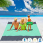 Beach Blanket Waterproof Sandproof 1-7 Adult Oversized 78 '' × 81 '' Lightweight Durable Compact Sand Free Beach Mat for Travel Camping Hiking Picnic Blanket