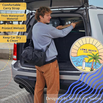 Wetsuit Changing Mat | Surf Mat | Waterproof DryBag | Drawstring Wet Bathing Suit Bag | Surfing Changing Mat | Wetsuit Bag | Wetsuit Mat