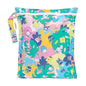 Bumkins Waterproof Wet Bag for Baby, Travel, Swim Suit, Cloth Diapers, Pump Parts, Pool, Beach, Gym Clothes, Toiletry, Hook to Stroller, Daycare, Zipper Reusable Wetdry Packing Pouch, Hello Kitty Luau