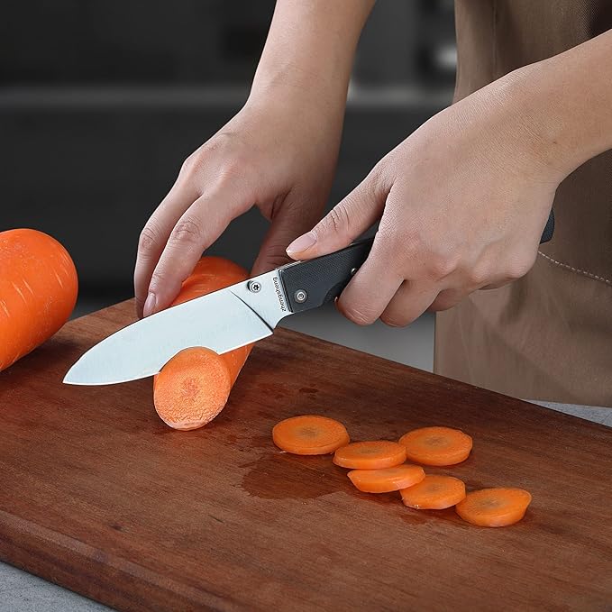 4.5" Folding Utility Knife 440A Stainless Steel Blade G10 Handle Pocket Foldable Fruit knife peeling knife for Outdoor Camping Activities
