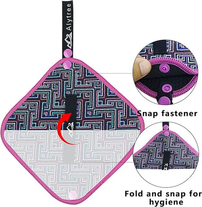 2PCS Pee Cloth Silver Infused for Women Hiking, Pee Rag for Female Peeing Outdoor,Camping Reusable Toilet Paper,Hygienic Urination Solution for Travel
