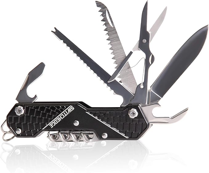 14 Tools in One Black Pocket Knife