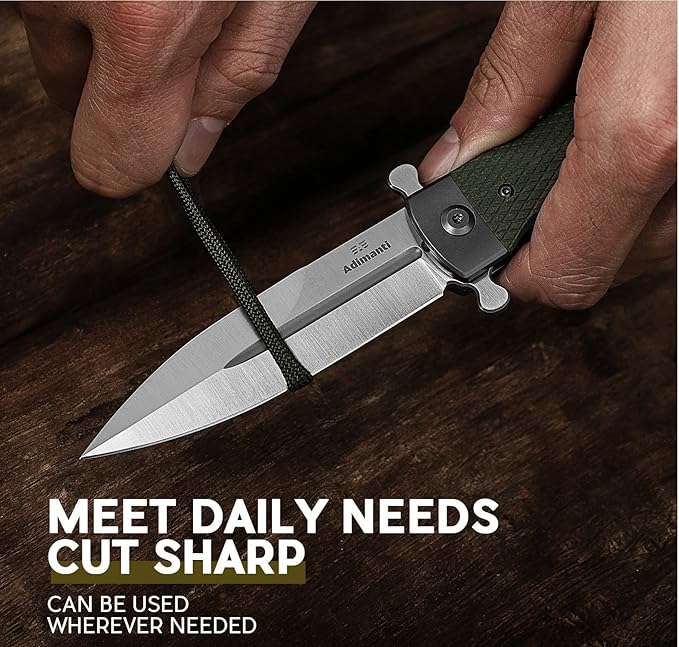 GANZO Firebird Adimanti Samson-OR Folding Pocket Knife Razor Sharp D2 Steel Blade Ergonomic G10 Anti-Slip Handle with Clip Hunting Fishing Camping Gear Outdoor Flipper EDC Pocket Knife (Orange)
