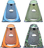 WOWCASE 1-2 Person Large Space Pop Up Shower Privacy Shelter Tent with 3 Windows, Outdoor Waterproof Silver Anti-UV Coated Portable Dressing Room, Privacy Shower Tents for Camping Beach Isolation Sun Shelter Picnic Fishing