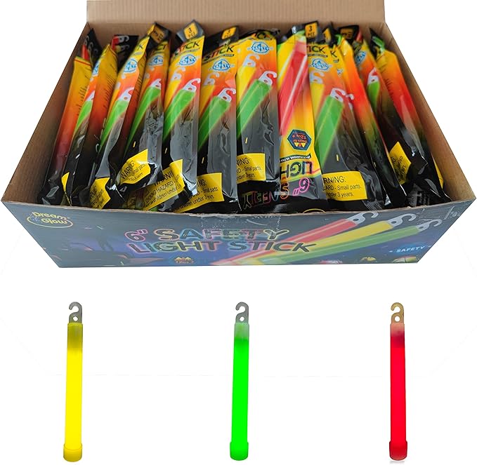 Industrial Grade Glow Sticks(12-90PCS) 6 inches Ultra Bright Emergency Light Sticks for Camping Accessories Hurricane Supplies,Earthquake, Survival Kit More Lasts Over 12 Hours……