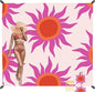 Large Beach Blanket Waterproof Sandproof, 9×10 FT Beach Mat Sand Free for 2-8 Adults with Stakes and Sand Pocket, Foldable Picnic Blankets for Outdoor, Camping Hiking, Vacation Essentials-Boho Sunset