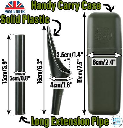 SHEWEE Extreme Female Urinal – UK Made Reusable Pee Funnel, Travel Essential Camping Accessories Festival Essential, Stand to Pee Female Urination Device