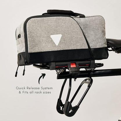 Vincita Nash Bike Trunk Bag - Universal Quick-release Fit All Rear Racks With Expandable Panniers And Waterproof Rain Cover, Large Capacity - Bicycle Commuter Bag Suitable For All Bicycles