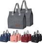 2pcs Grey Lunch Bag Insulated, Lunch Box Bag, Reusable Lunch Tote Bag, Lunch Box Container Bag Insulated for Women, Men, Work, Office, Travel