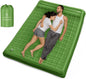 QPAU Camping Sleeping Pad, 2 Person Camping Mat, Enhanced Support for Healthy Comfort Sleep, with Built-in Foot Pump, 4.7 Inch Durable Sleeping Mattress, Hiking, Backpacking and Home - Green-1