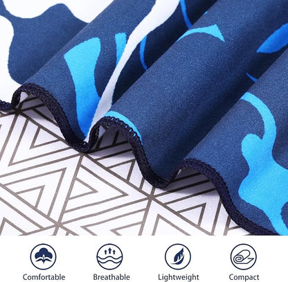 2 Packs Microfiber Oversized Lightweight Thin Beach Towel Compact Sandproof Quick Dry Clearance Towels Extra Large Sand Free Essentials Accessories Women Men Adults Gifts Little Turtle Little Shell
