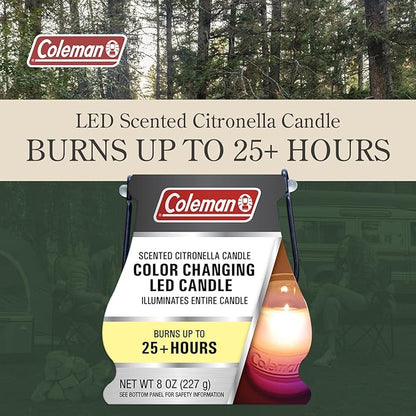 Coleman Color Changing LED Citronella Outdoor Scented Candle