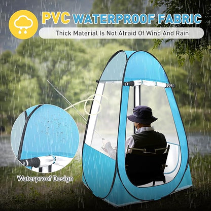 Pop Up Tent, Clear Outdoor Tents Sports Fishing, Rainproof and Windproof Beach Camping, Lightweight and Sturdy, Easy Set Up, UPF 50+ Portable Folding 39" x 64"