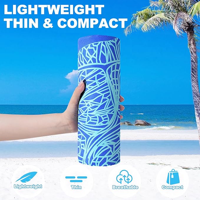2 Packs Microfiber Oversized Lightweight Thin Beach Towel Compact Sandproof Quick Dry Clearance Towels Extra Large Sand Free Pool Travel Essentials Accessories Women Men Adults Gifts Turtle Flamingo