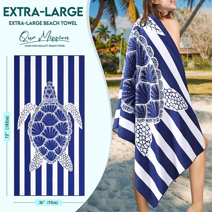2 Packs Microfiber Oversized Lightweight Thin Beach Towel Sandproof Compact Quick Dry Clearance Towels Extra Large Sand Free Pool Travel Beach Essentials Accessories Women Adult Gift Pink Navy Blue