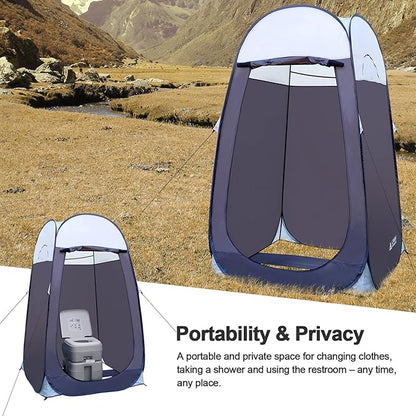 Leader Accessories Pop Up Shower Tent Dressing Changing Room Privacy Portable Camping Shelters 4' x 4' x 78" H Extra-Large Space