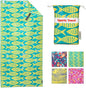4Monster Microfiber Beach Towel Quick Dry,Super Absorbent Lightweight Travel Towel for Swimmers, Sand Free Camping Towel, Beach Towels for Pool, Swim, Water Sports,Yoga,Gym,Backpacking
