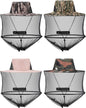 4 Pieces Mosquito Head Mesh Mosquito Cap Net Hat Face Cover with Zipper Foldable Fly Protection Netting Hat for Fishing Hiking Gardening, 4 Colors