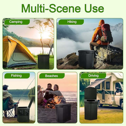 Portable Toilet for Adults, 16.5" XL Portable Toilet for Camping, Camping Toilet with Lid,Camp Toilet with Handbag,Portable Potty For Indoor, Outdoor, And Emergency Use