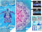 2 Pack Microfiber Lightweight Beach Towel Sand Free Quick Dry Absorbent Thin Compact Towels for Swimming Pool Camping Beach Accessories Large Easy Pack Travel Things for Vacation Essentials Gift