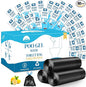 Portable Toilet Bags Poo Gel Set, 30 Count 10 Gal Camping Toilet bags with drawstring and 30 Pack 0.53 Oz each Pee Powder for Portable Camping Toilet fit for Traveling, Emergency, Outdoor Activities