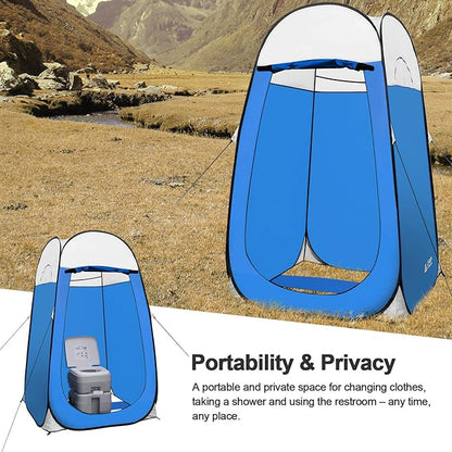 Leader Accessories Pop Up Shower Tent Dressing Changing Room Privacy Portable Camping Shelters 4' x 4' x 78" H Extra-Large Space