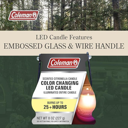 Coleman Color Changing LED Citronella Outdoor Scented Candle