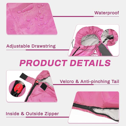 Sleeping Bag for Adults Teens Kids Cold Warm Weather, Portable Waterproof & Lightweight, Compact with Compression Sack, for 3-4 Seasons Camping, Backpacking, Hiking, Travel, Indoors Outdoors