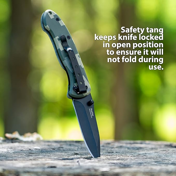 4 Inch Digital Camo Liner Lock Knife - Tactical Pocket Knife for EDC, Camping, and Home Improvement