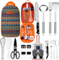 Camping Essentials Camping Accessories Gear Must Haves Camper Tent Camping Kitchen Rv Cooking Set Camping Cooking Utensils Set Supplies Gadgets Outdoor Stove Portable Picnic Gifts BBQ Stuff