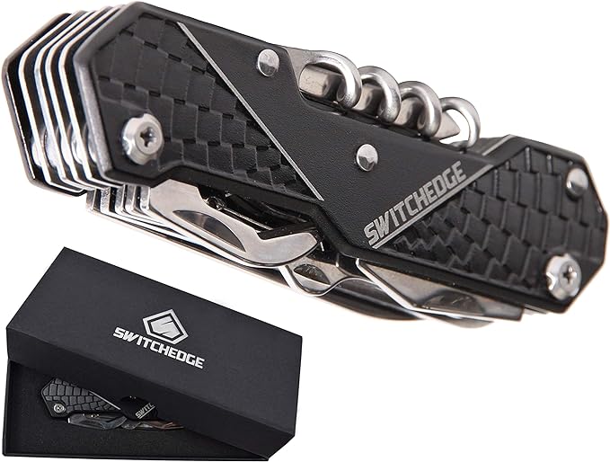 14 Tools in One Black Pocket Knife