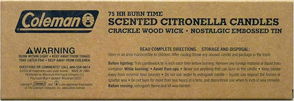Coleman Scented Tin Citronella Candle - 3 Pack, S'Mores, Pine and Campfire